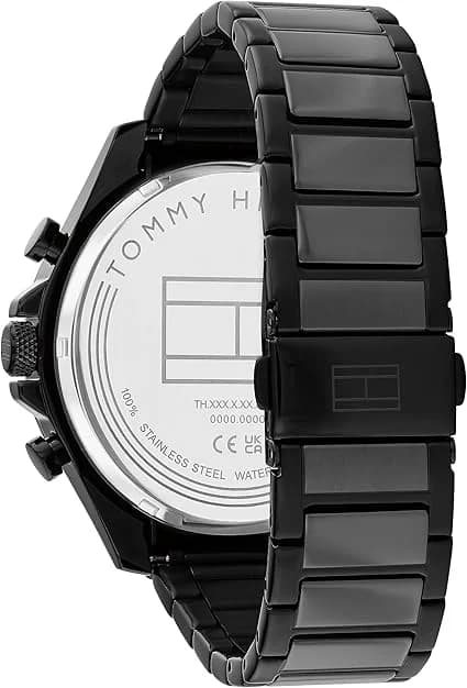 Montre Tommy Hilfiger 1792081 homme détail cadran noir