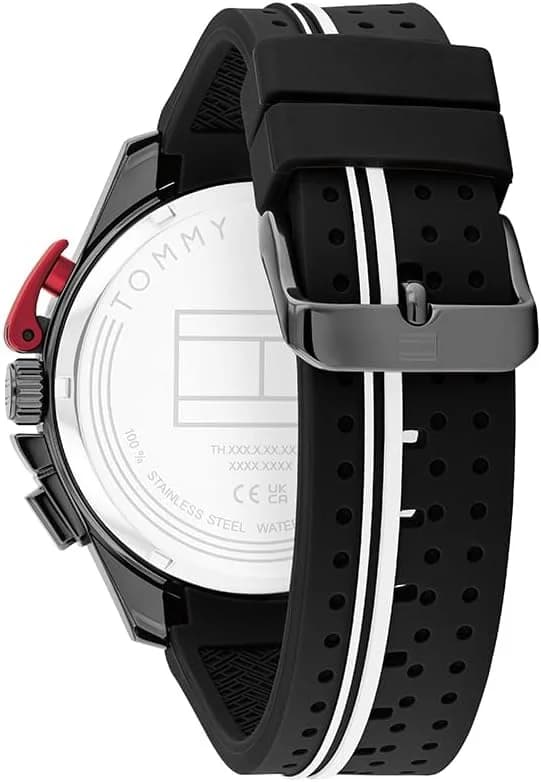 Montre Tommy Hilfiger 1792168 homme détail cadran noir