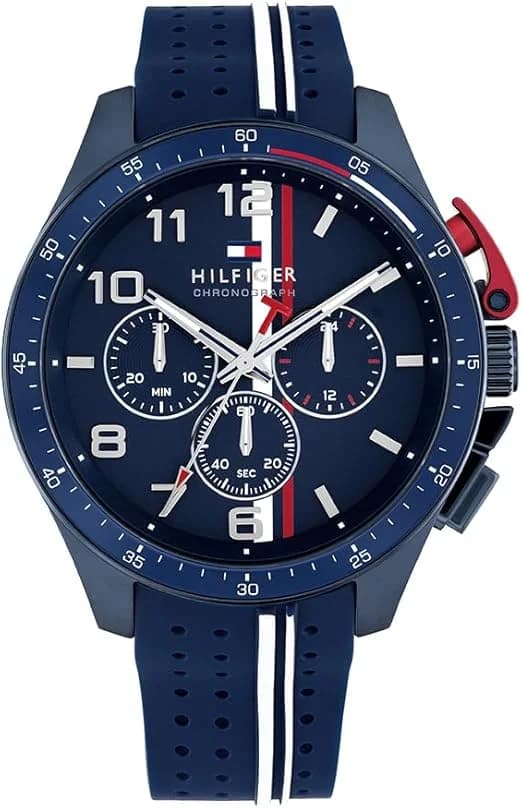 Montre Tommy Hilfiger 1792169 homme cadran bleu bracelet silicone