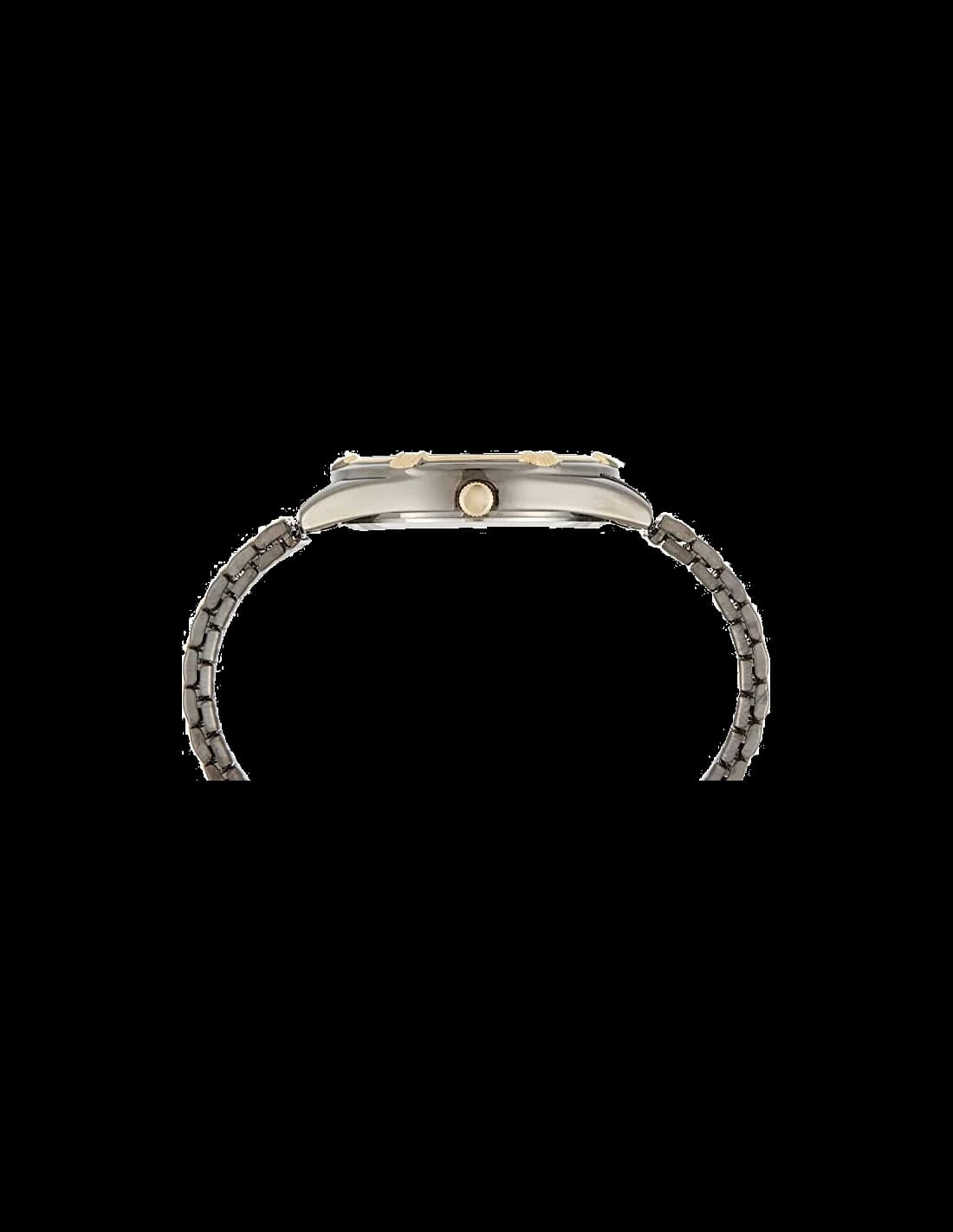 Attache bracelet US Polo USC80047 en acier bicolore gris et or, maillons polis et satinés avec fermoir déployant double sécurité