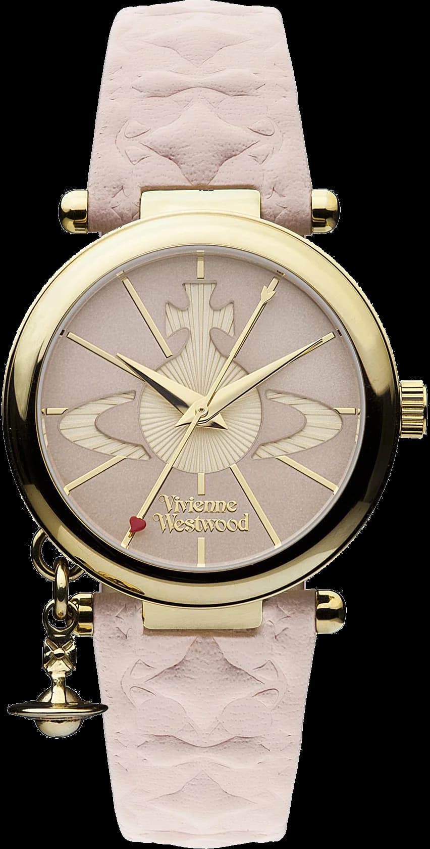 Montre Femme Vivienne Westwood Orb II VV006PKPK - Boîtier Or Jaune & Cadran Rose - Bracelet Cuir Rose