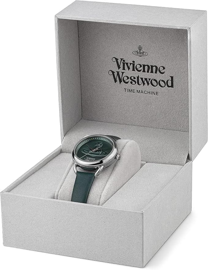 Montre Vivienne Westwood VV163SLGR femme détail bracelet cuir