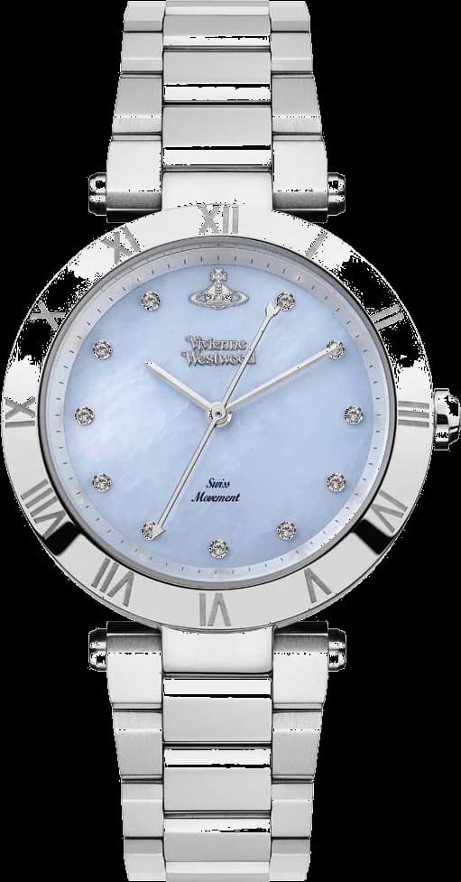 Montre Femme Vivienne Westwood Montagu VV206BLSL - Cadran bleu nacré, bracelet acier argent