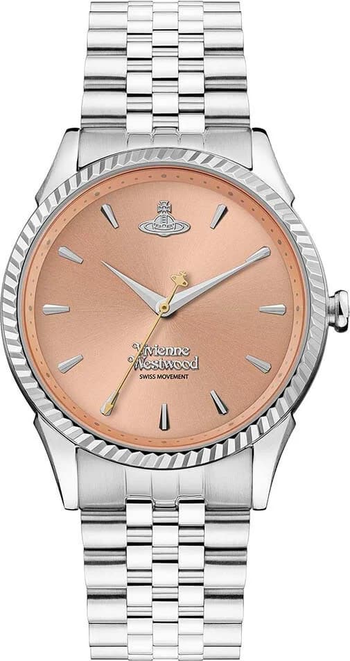 Montre Femme Vivienne Westwood VV240PHSL - Cadran Orange & Bracelet Acier Argenté