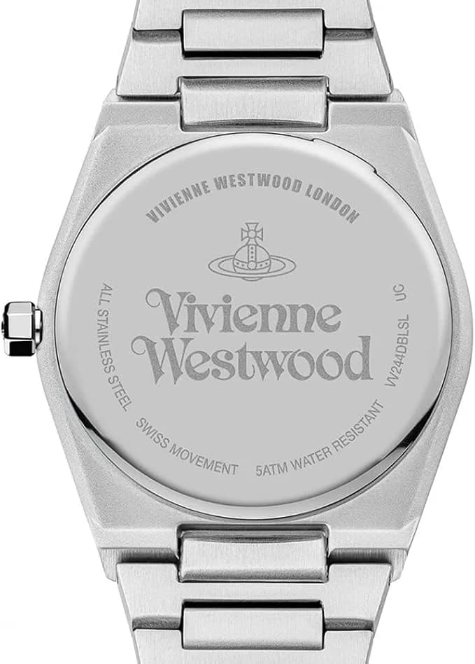 Montre Vivienne Westwood VV244DBLSL femme verso boîtier argent