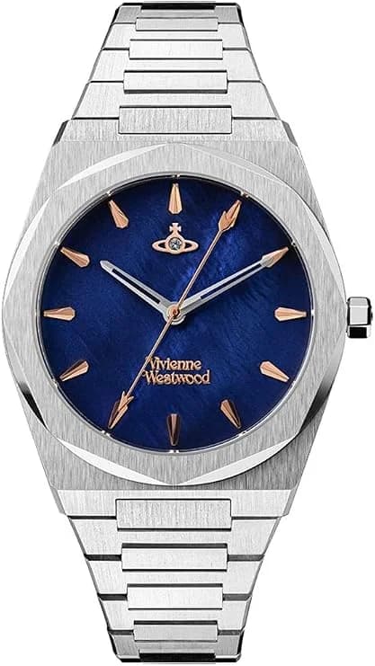 Montre Vivienne Westwood VV244DBLSL femme cadran bleu bracelet acier