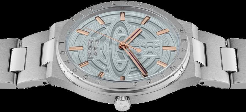 Montre Femme Vivienne Westwood VV257LBLSL - Cadran Bleu, Boîtier Acier Argenté, Index Or Rose vue 5