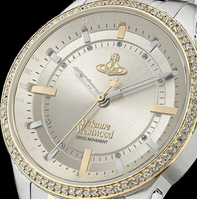 Montre Vivienne Westwood VV262LGYSG femme détail cadran argent