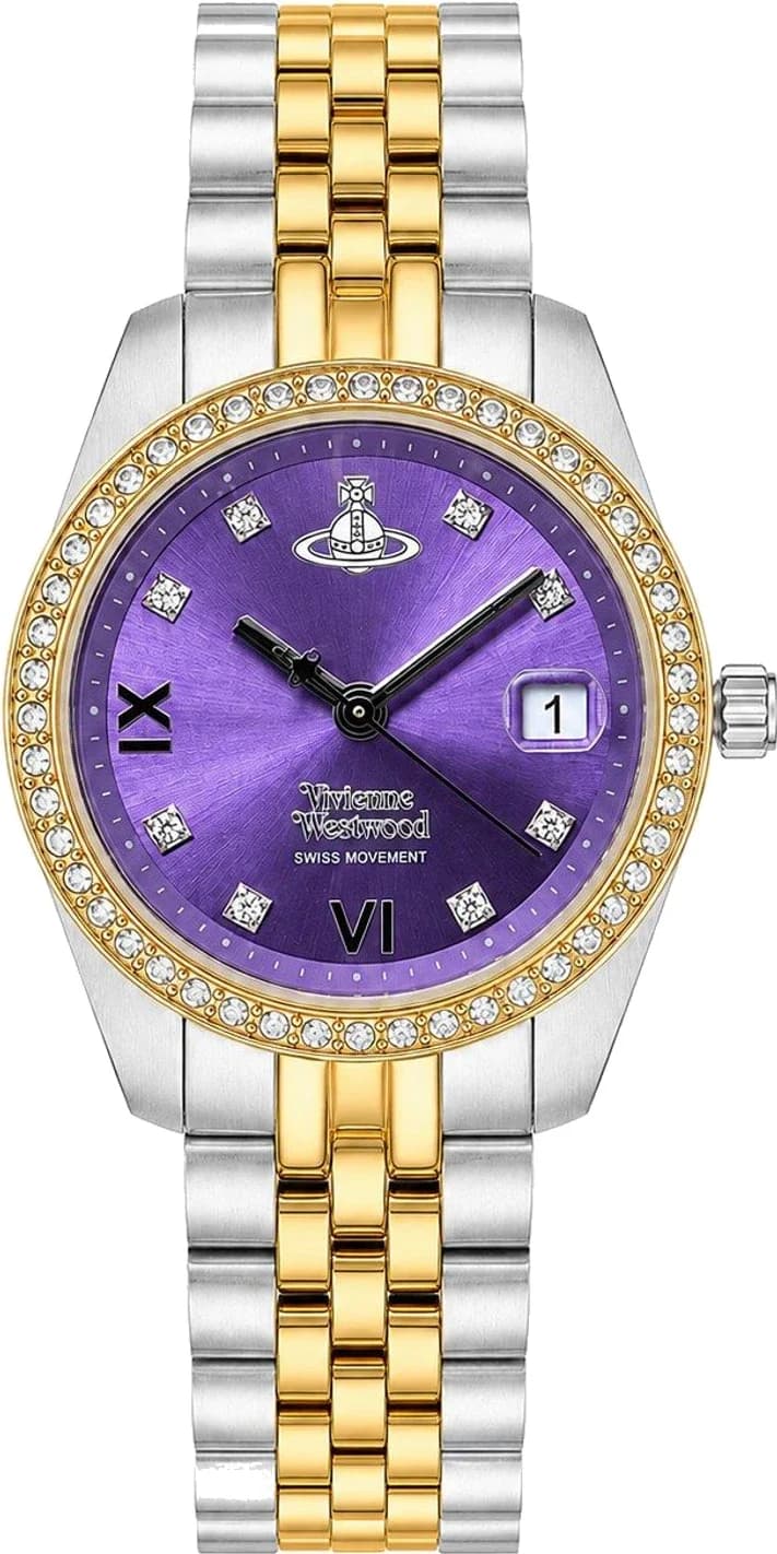 Montre Vivienne Westwood VV317PPSG femme cadran violet bracelet acier