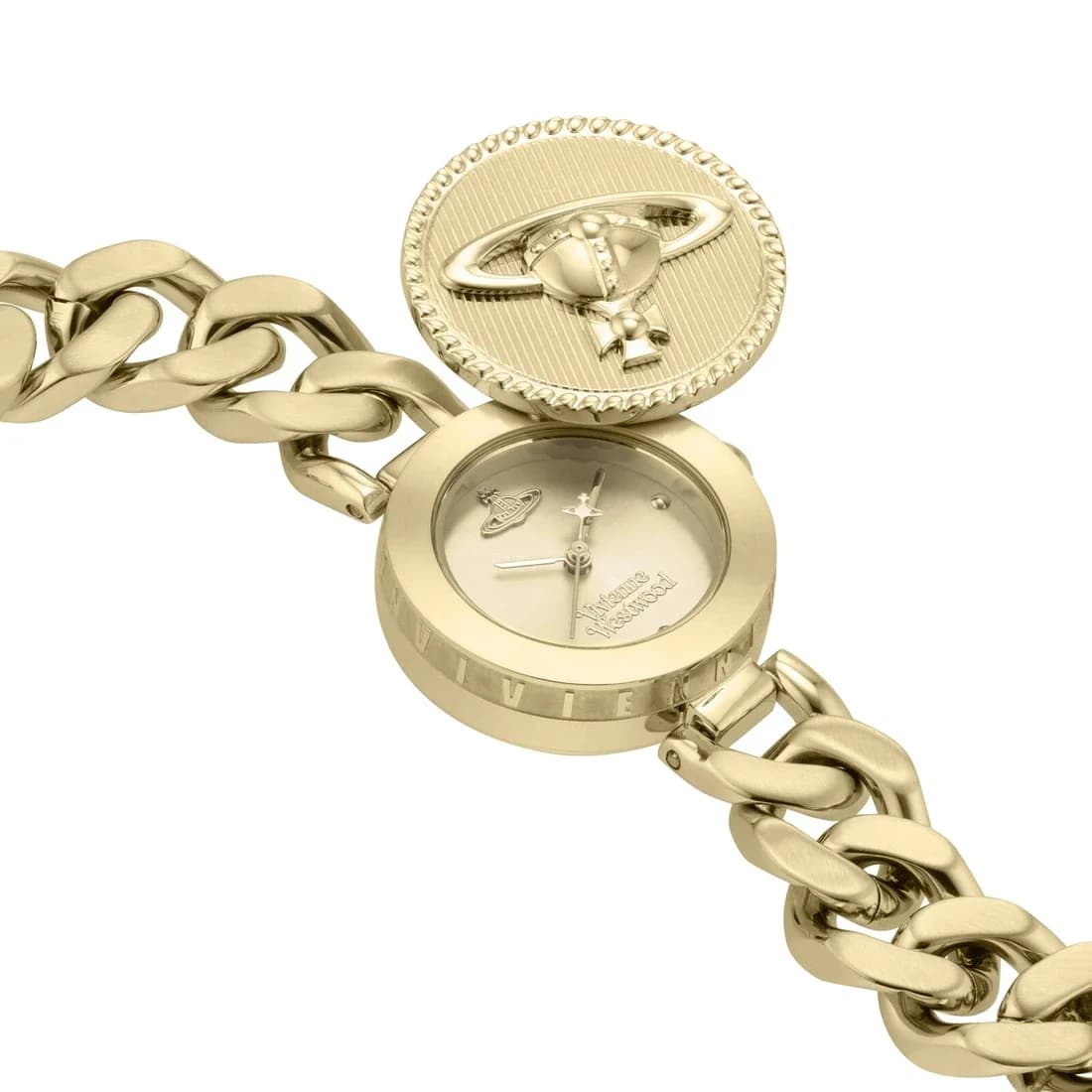 Montre Vivienne Westwood VV323CPGD femme détail bracelet acier
