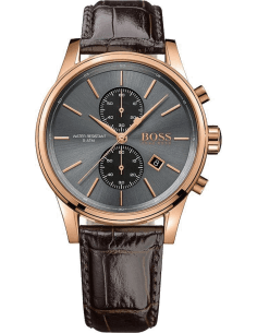 Montre Homme Hugo Boss 1513281 Cadran Ardoise Bracelet Cuir Marron