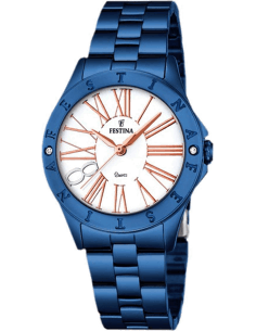 Montre Festina F16927/1 pour Femme - Cadran Bleu & Bracelet Acier