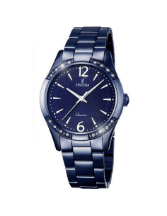 Montre Festina F16915/1 Femme - Cadran et bracelet acier bleu - Collection Boyfriend