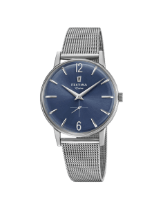 Montre Homme Festina F20252/3 Cadran Bleu Acier Inoxydable Argenté