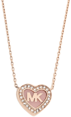 Collier Michael Kors MKJ5072791 en or rose pour femme, coeur strass