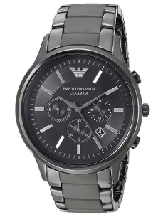 Montre Homme Emporio Armani AR1451 - Chronographe en Céramique Noire