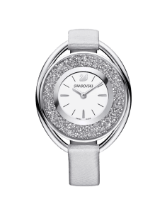 Montre Femme Swarovski 5263907 Crystalline - Cadran Cristaux, Bracelet Cuir Gris