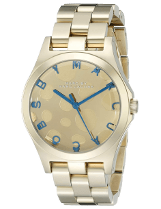 Montre Marc Jacobs MBM3267 en Acier Doré avec Index Bleu Sarcelle
