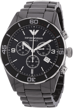 Montre Homme Emporio Armani AR1421 Chronographe Céramique Noire