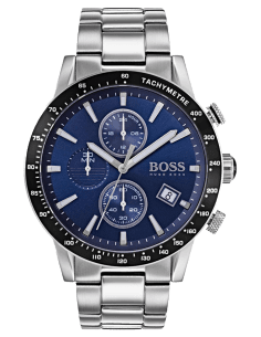 Montre Homme Hugo Boss 1513510 Chronographe Cadran Bleu Bracelet Acier