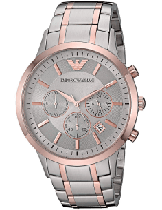 Montre Emporio Armani AR11077 Bracelet NATO Bi-ton Or et Gris