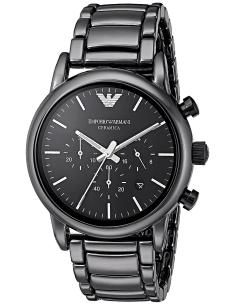 Montre Homme Emporio Armani AR1507 en Céramique Noire avec Date