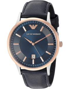 Montre Emporio Armani Renato AR2506 Bracelet cuir bleu