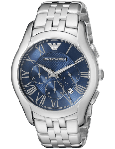 Montre Homme Emporio Armani AR1787 Cadran Bleu Tonneau Bracelet Acier