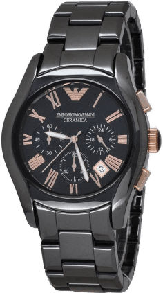 Montre Homme Emporio Armani AR1410 en Céramique Noire Satinée