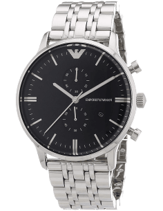 Montre Emporio Armani AR1648 en Acier avec Cadran Bleu Profond