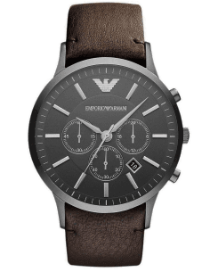 Montre Homme Emporio Armani Sportivo AR2462 - Cadran et Bracelet Cuir Marron