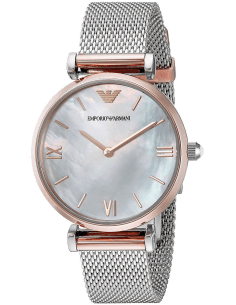 Montre Femme Emporio Armani AR2067 Cadran Nacre Bracelet Acier Argenté