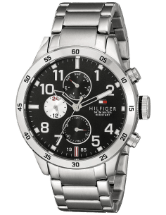 Montre Homme Tommy Hilfiger 1791141 - Chronomètre Silicone Silicone & Cadran Noir