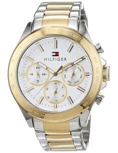 Montre Homme Tommy Hilfiger 1791226 - Boîtier acier 44mm, cadran bleu, bracelet bi-ton