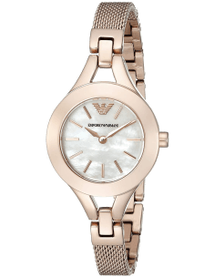 Montre Femme Emporio Armani AR7329 - Cadran Nacre et Bracelet Acier Or Rose