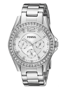 Montre Femme Fossil ES3202 en Acier Argenté avec Cadran à Cristaux