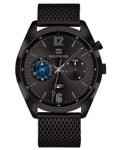 Montre Tommy Hilfiger 1791547 Deacon en Acier Noir et Maille Milanaise