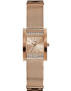 Montre Femme Guess W0127L3 en Acier Or Rose avec Cadran Carré et Strass