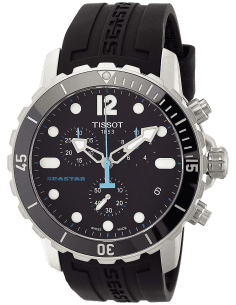 Montre Homme Tissot Seastar 1000 T0664171705700 Quartz Silicone et Bracelet Gomme Noire
