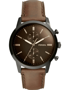 Montre Homme Fossil FS5437 Townsman Bracelet Cuir Marron