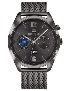 Montre Tommy Hilfiger 1791546 Deacon Cadran Bleu et Bracelet Cuir Brun