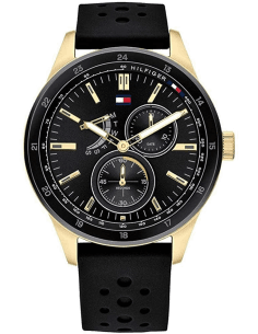Montre Homme Tommy Hilfiger Riley 1791636 avec Bracelet en Métal et Cadran Multifonction