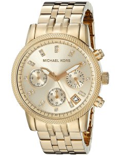 Montre Femme Michael Kors MK5676 Ritz - Chronographe Doré à Index Strass