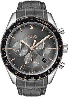 Montre Homme Hugo Boss 1513628 Chronographe Cadran Gris Anthracite Cuir