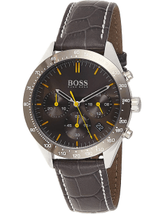 Montre Homme Hugo Boss Talent 1513659 Chronographe Acier et Cuir Noir