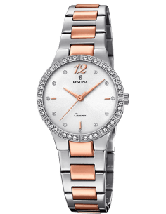 Montre Festina Mademoiselle F20241/2 pour Femme - Cadran et Bracelet Or Rose