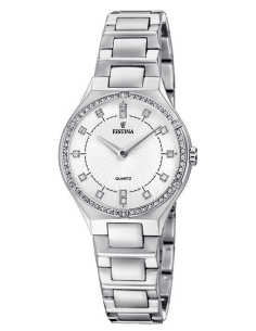 Montre Femme Festina F20225/1 Slim - Cadran et Bracelet Acier Argenté Maille Milanaise