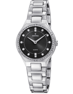 Montre Festina F20225/2 pour Femme, Boîtier Acier Argenté 29mm avec Bracelet Maille Milanaise