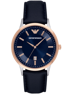 Montre Homme Emporio Armani Renato AR11188 cadran bleu bracelet cuir