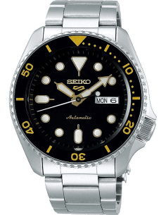 Montre Homme Seiko SRPD57K1 Automatique Acier Cadran Noir et Or